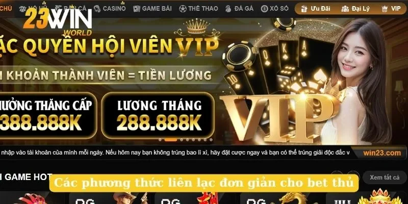 Các phương thức liên lạc đơn giản cho bet thủ