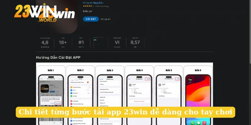 Chi tiết từng bước tải app 23win dễ dàng cho tay chơi
