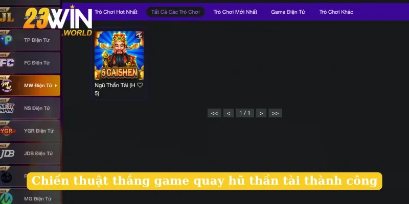 Chiến thuật thắng game quay hũ thần tài thành công