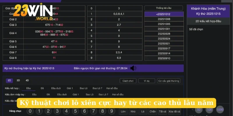 Kỹ thuật chơi lô xiên cực hay từ các cao thủ lâu năm